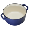 Gusseiserner Bräter Ø 24 cm blau