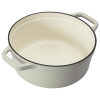 Gusseiserner Bräter Ø 24 cm creme