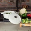 Gusseiserner Bräter Ø 24 cm creme