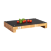 Teakholz Schneidetisch mit Auflagen