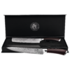 Damast Messer 2er-Set, Ebenholz, Nakiri | Fleischmesser