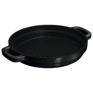 Gusseiserne Steakpfanne mit Rillen