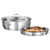 Edelstahl Bräter Oval mit Honeycomb-Keramikbeschichtung
