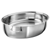 Edelstahl Bräter Oval mit Honeycomb-Keramikbeschichtung