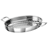 Edelstahl Bräter Oval mit Honeycomb-Keramikbeschichtung