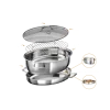 Edelstahl Bräter Oval mit Honeycomb-Keramikbeschichtung
