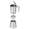 Espressokocher aus satiniertem Edelstahl