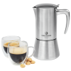 Espressokocher aus satiniertem Edelstahl