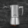 Espressokocher aus satiniertem Edelstahl
